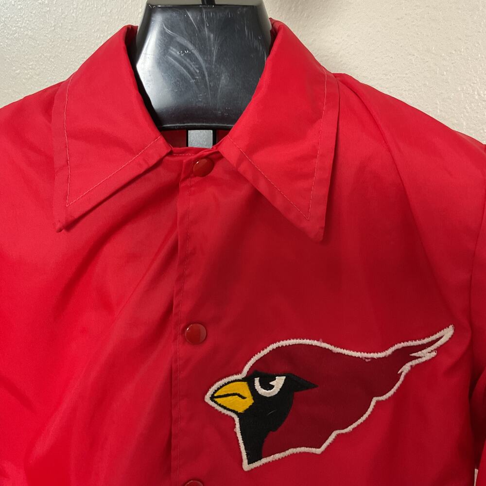 Vintage Arizona Cardinals NFL Snap Up Red Long Sleeve Windbreaker Large - Picture 4 of 9